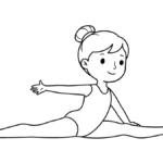 coloriage Gymnastique à imprimer pour enfant de 4 ans