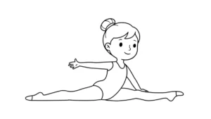 coloriage Gymnastique à imprimer pour enfant de 4 ans