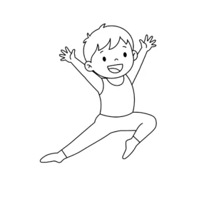 coloriage Gymnastique pour enfant de 2 ans
