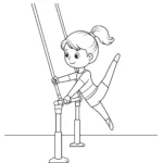 coloriage Gymnastique pour enfant de 3 ans