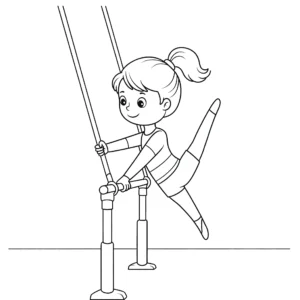 coloriage Gymnastique pour enfant de 3 ans