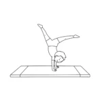 coloriage Gymnastique à imprimer pour enfant de 3 ans