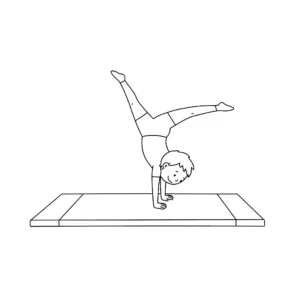 coloriage Gymnastique à imprimer pour enfant de 3 ans