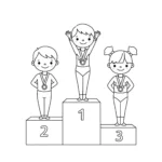 coloriage Gymnastique pour enfant de 7 ans