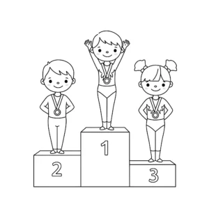 coloriage Gymnastique pour enfant de 7 ans