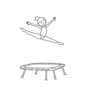coloriage Gymnastique à imprimer pour enfant de 4 ans
