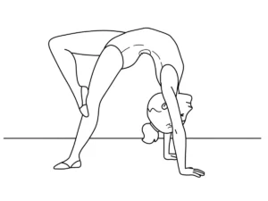 coloriage Gymnastique pour enfant à imprimer