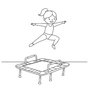 coloriage Gymnastique et apprentissage