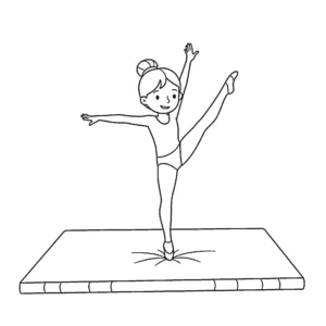 coloriage Gymnastique gratuit à imprimer