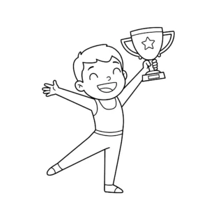 coloriage Gymnastique à imprimer pour enfant de 2 ans