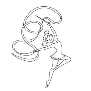 coloriage Gymnastique gratuit pour enfants