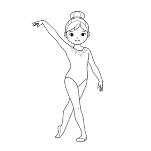 coloriage Gymnastique à imprimer pour enfant de 6 ans