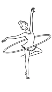 coloriage Gymnastique et découpage à imprimer