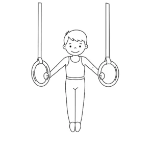 coloriage Gymnastique educatif pour enfant