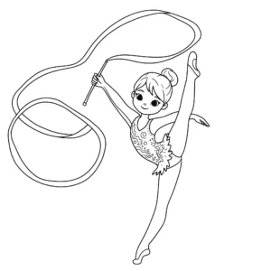 coloriage Gymnastique pour enfant de 2 ans