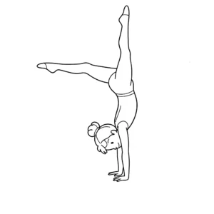 coloriage Gymnastique pour enfants