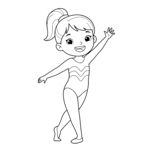 coloriage Gymnastique a imprimer gratuit