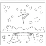 coloriage Gymnastique educatif pour enfant