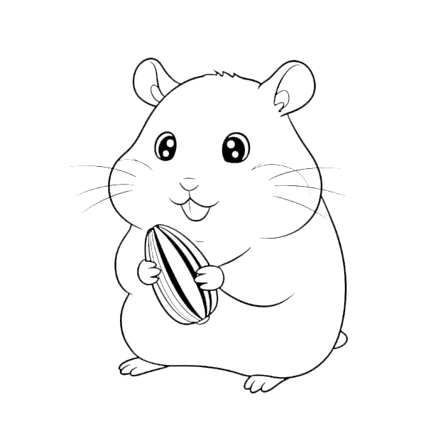 Tranh tô màu Hamster