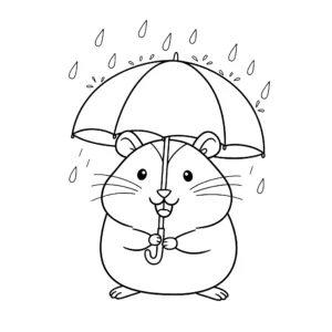 coloriage Hamster pour enfant de 5 ans