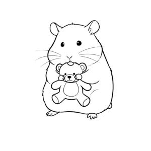 coloriage Hamster et decoupage