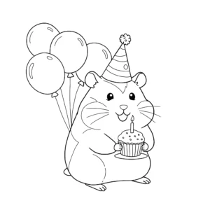 coloriage Hamster à imprimer pour enfant de 10 ans