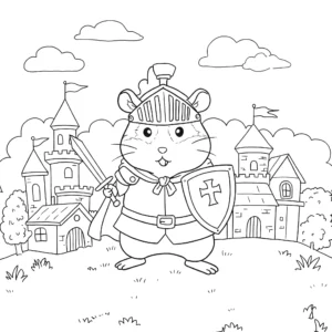 coloriage Hamster à imprimer pour enfant de 4 ans