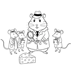 coloriage Hamster de pour enfants