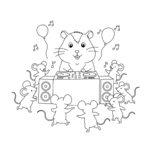 a imprimer coloriage Hamster gratuit