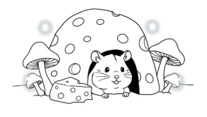 coloriage Hamster a colorier en ligne gratuitement
