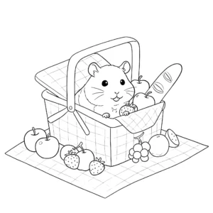 coloriage Hamster et decoupage a imprimer gratuit