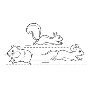 coloriage Hamster à imprimer kawaii