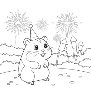 coloriage Hamster pour enfants a imprimer gratuit