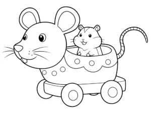 image pour coloriage Hamster enfant