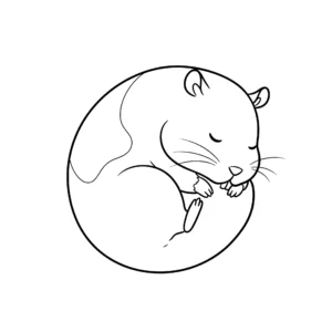 coloriage Hamster à imprimer pour enfant de 2 ans