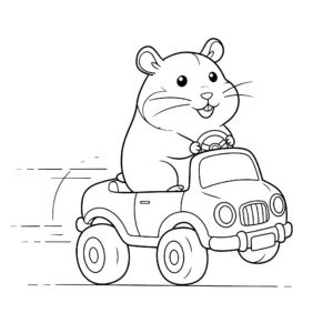 coloriage Hamster pour enfant a imprimer gratuit