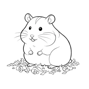 coloriage Hamster de pour enfants
