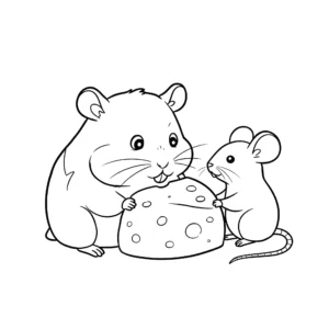 coloriage Hamster pour enfant de 6 ans
