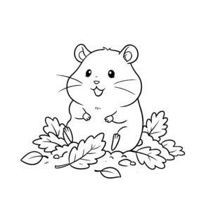coloriage Hamster a imprimer gratuitement