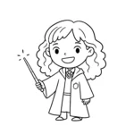 coloriage Hermione pour enfant de à imprimer