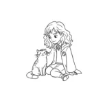 coloriage Hermione pour enfant de 8 ans