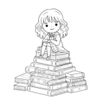 coloriage Hermione pour enfant de 5 ans