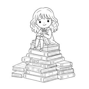 coloriage Hermione pour enfant de 5 ans