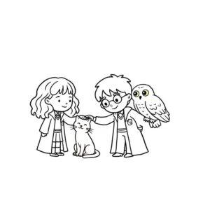 coloriage Hermione pour enfant à imprimer