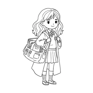 télécharger coloriage Hermione gratuit