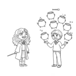coloriage Hermione à imprimer pdf gratuit