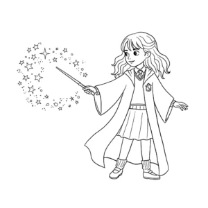 coloriage Hermione à imprimer a4