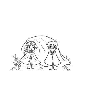 coloriage Hermione et decoupage a imprimer gratuit