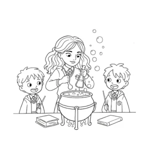 a imprimer coloriage Hermione gratuit