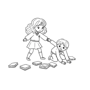 coloriage Hermione à imprimer